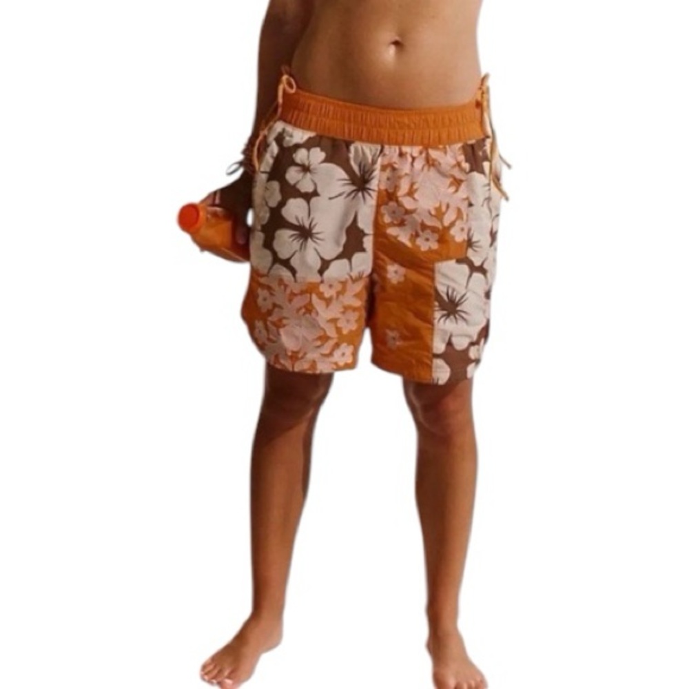 NWOT FP Movement The Way Home Shorts - Floral Patchwork Brown/Orange XS